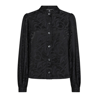 Elegante Zwarte Shirt met Pofmouwen MOS Mosh , Black , Dames