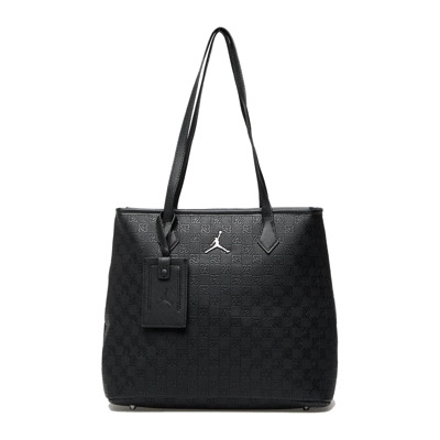 Elegante zwarte monogram handtas Nike , Black , Dames