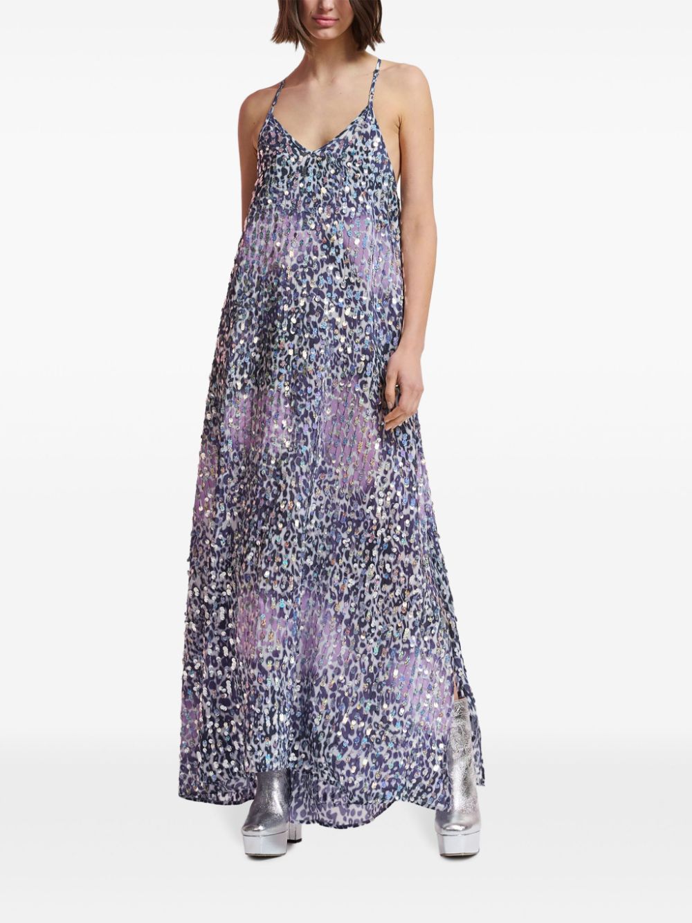 Essentiel Antwerp Gleeful maxi-jurk - Grijs