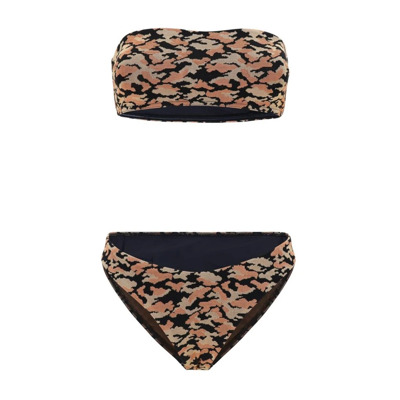 Gestructureerde Bandeau Badpak met Verstelbare Bandjes Zimmermann , Multicolor , Dames