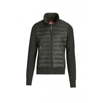 Gewatteerde ritskatoen en nylon jas Parajumpers , Black , Heren