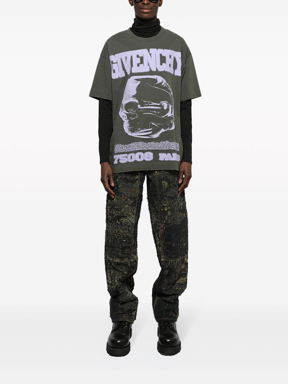 Givenchy Katoenen T-shirt met print - Groen