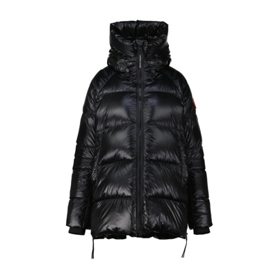 Glanzende Gewatteerde Jas Canada Goose , Black , Dames