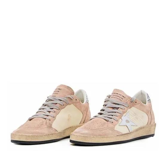 Golden Goose Low-Top Sneakers - Ballstar Leather Sneakers in beige