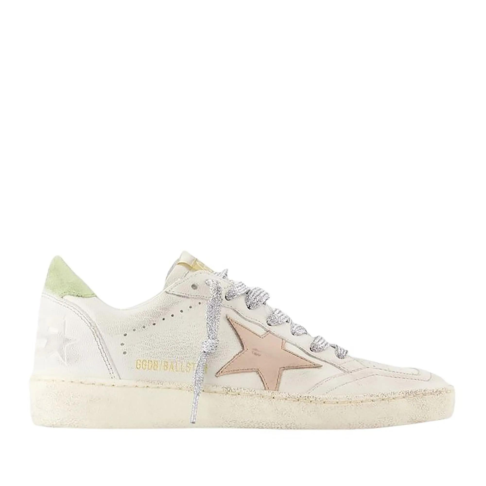 Golden Goose Low-Top Sneakers - Ballstar Sneakers - Leather - White in beige