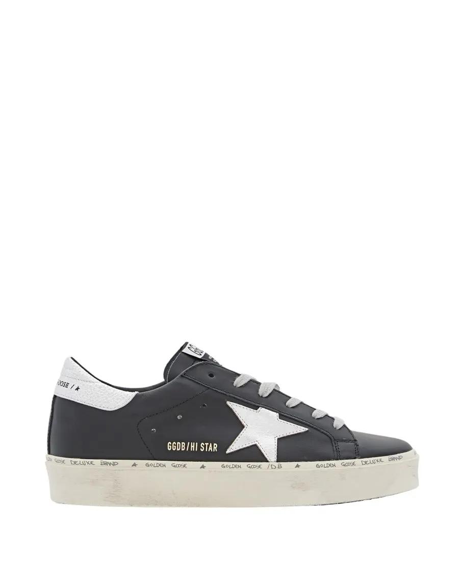 Golden Goose Low-Top Sneakers - Hi Star Leather Sneakers in zwart