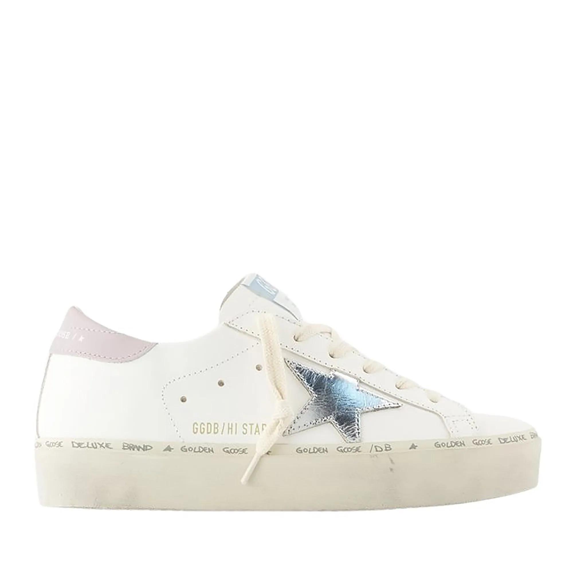 Golden Goose Low-Top Sneakers - Hi Star Sneakers - Leather - White in wit