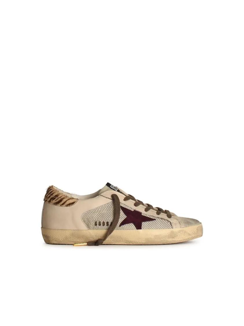 Golden Goose Low-Top Sneakers - Ivory Leather Sneakers in beige