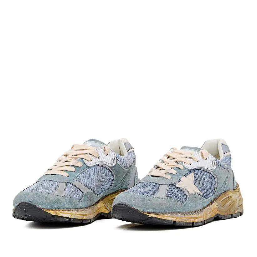 Golden Goose Low-Top Sneakers - Running Dad Suede Leather Sneakers in blauw