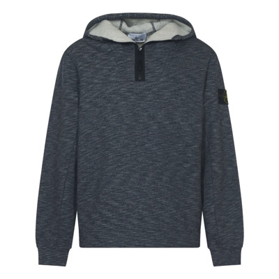 Grijze Hoody Half Zip Sweater Stone Island , Gray , Heren