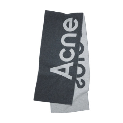 Grijze Jacquard Franje Sjaal Acne Studios , Gray , Dames