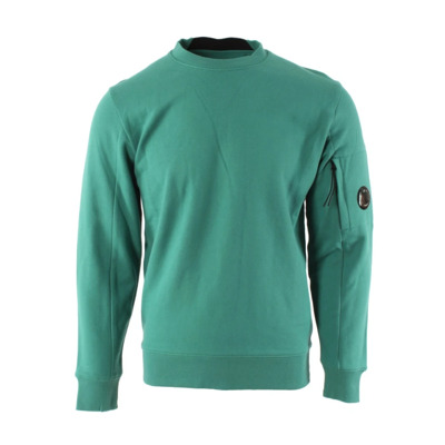 Groene Diagonale Fleece Trui voor Mannen C.p. Company , Green , Heren