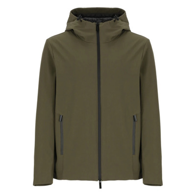 Groene Gewatteerde Jas met Capuchon Woolrich , Green , Heren