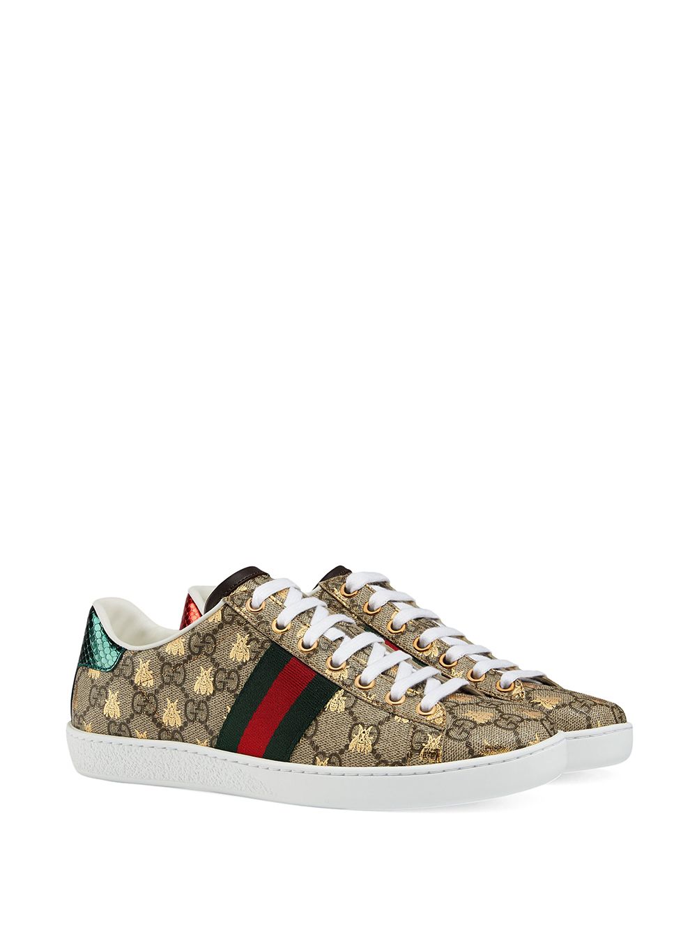 Gucci Ace sneakers met webstreep - Beige