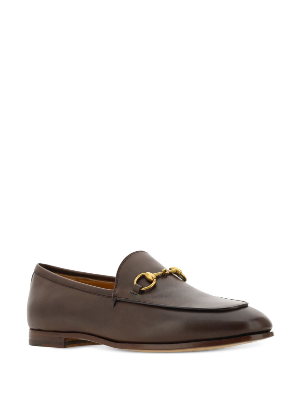 Gucci Jordaan leren loafers - Bruin