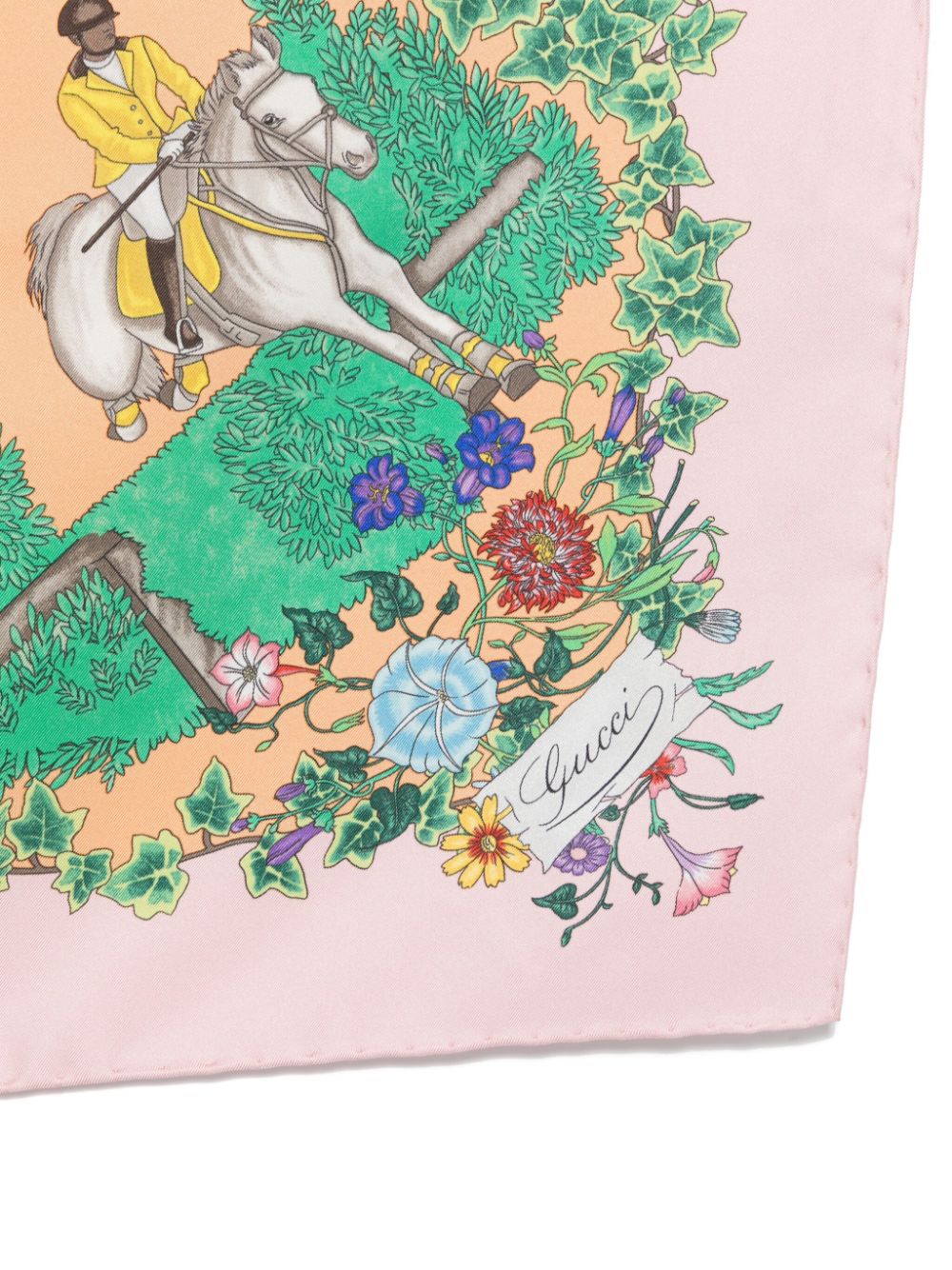 Gucci Sjaal met bloemenprint - Roze