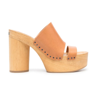 Hyun Clog Platte Schoenen Isabel Marant , Beige , Dames