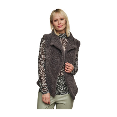 Imitatiebont Gilet Jenna Rino&Pelle , Gray , Dames