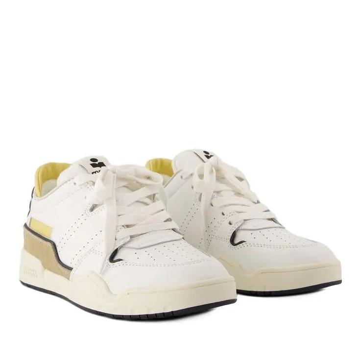 Isabel Marant Low-Top Sneakers - Emree Sneakers - Leather - Yellow in geel