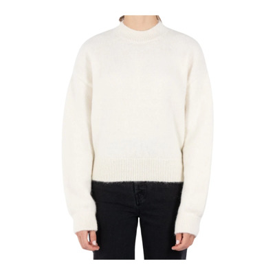 Ivoor Gebreide Trui Alpaca Wolmix Jacquemus , White , Dames