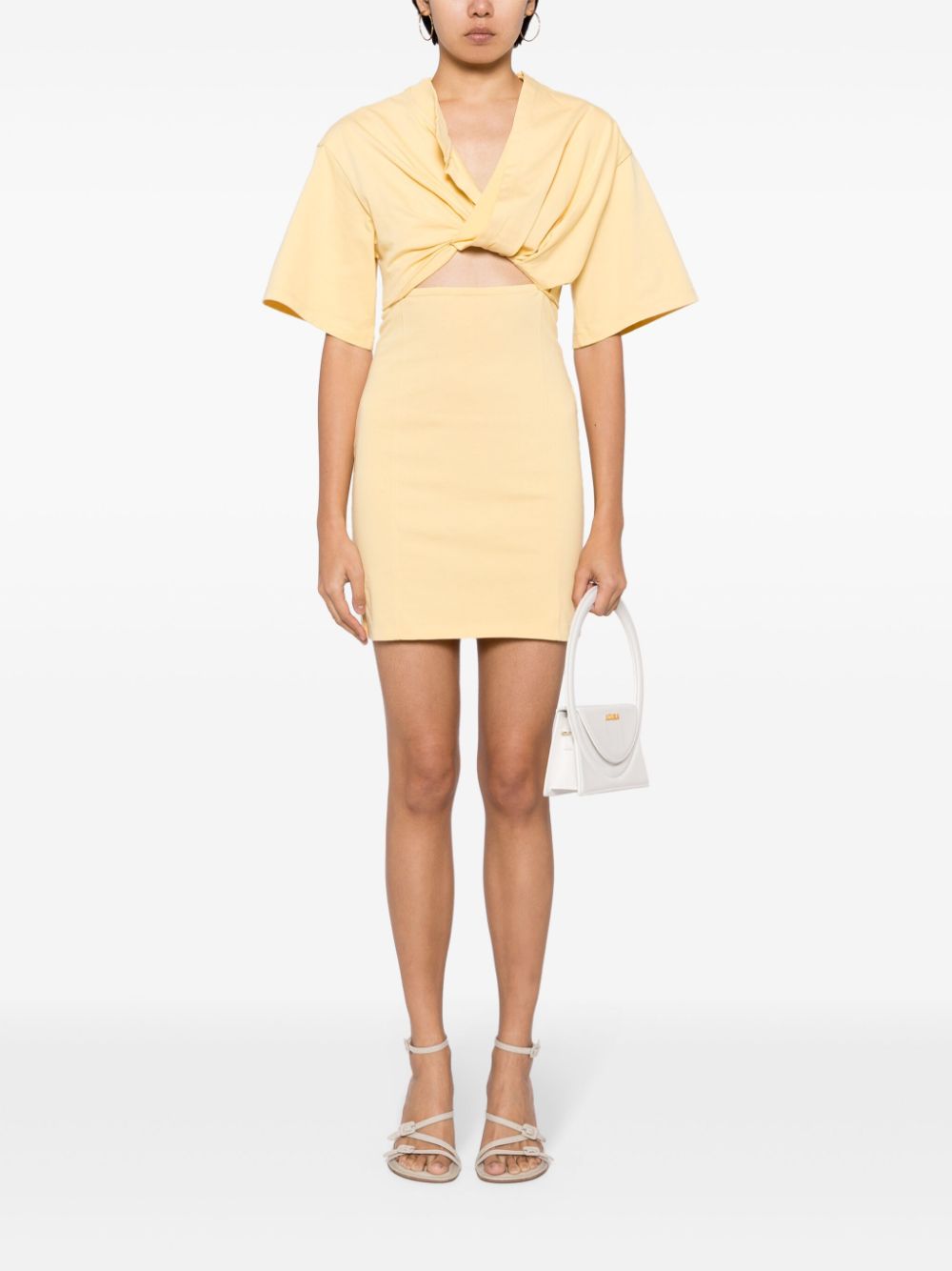 Jacquemus La Robe T-shirtjurk met uitgesneden T-shirt - Geel