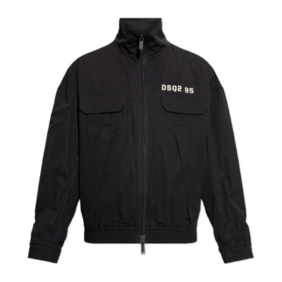 Jas met bedrukt logo Dsquared2 , Black , Heren