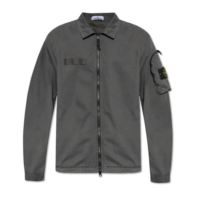 Jas met logo Stone Island , Gray , Heren