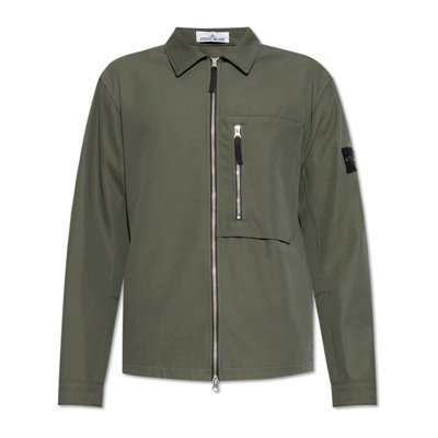 Jas met logo Stone Island , Green , Heren