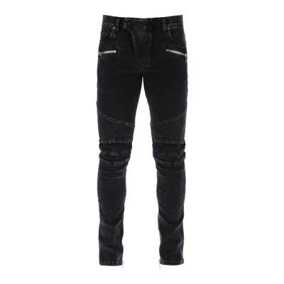 Jeans Balmain , Black , Heren