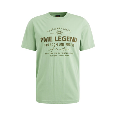 Jersey Crew Neck Tee met Artwork PME Legend , Green , Heren