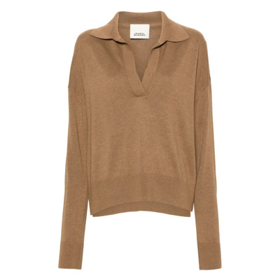 Kameel Gebreide Pullover Trui Isabel Marant , Brown , Dames