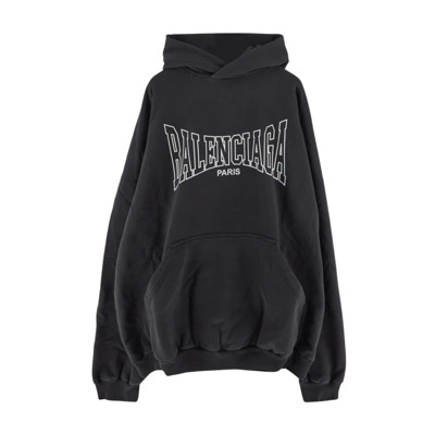 Katoenen Boxing Hoodie Balenciaga , Black , Heren