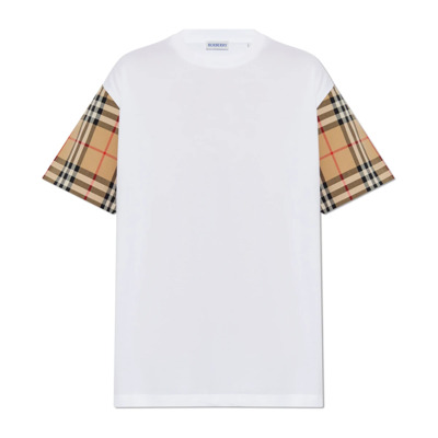 Katoenen T-shirt Burberry , White , Dames