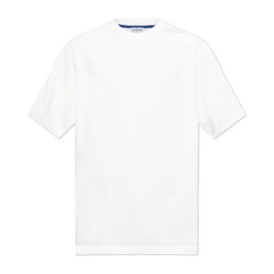 Katoenen T-shirt Burberry , White , Heren