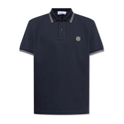 Katoenen polo Stone Island , Blue , Heren