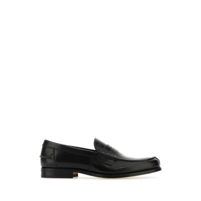 Klassieke zwarte leren loafers Tod's , Black , Heren