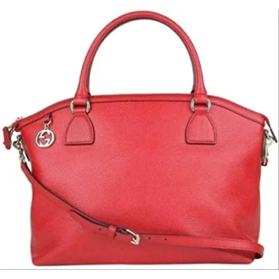 Leren Dubbele Rits Gucci Tas Gucci Vintage , Red , Unisex