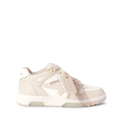 Leren Sneakers met Arrows Motief Off White , White , Dames