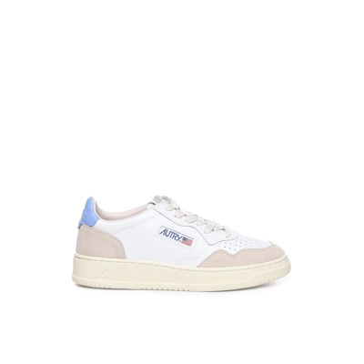 Leren Sneakers met Contrasterende Inzet Autry , White , Heren