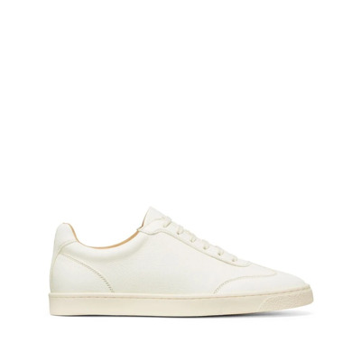 Logo-print Sneaker met Branded Details Brunello Cucinelli , White , Heren