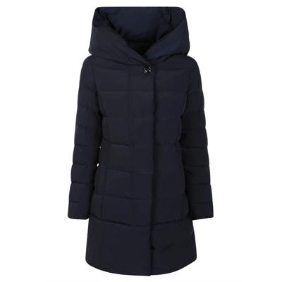 Melkwitte Puffy Parka Jas Woolrich , Blue , Dames