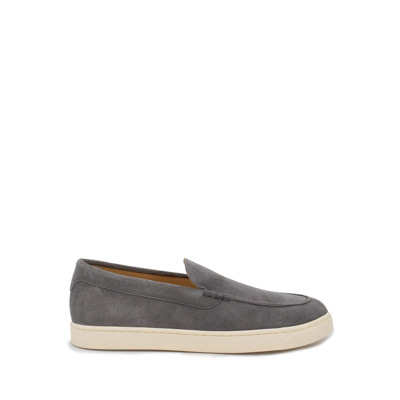 Moderne Suède Mocassin Trainers Brunello Cucinelli , Gray , Heren