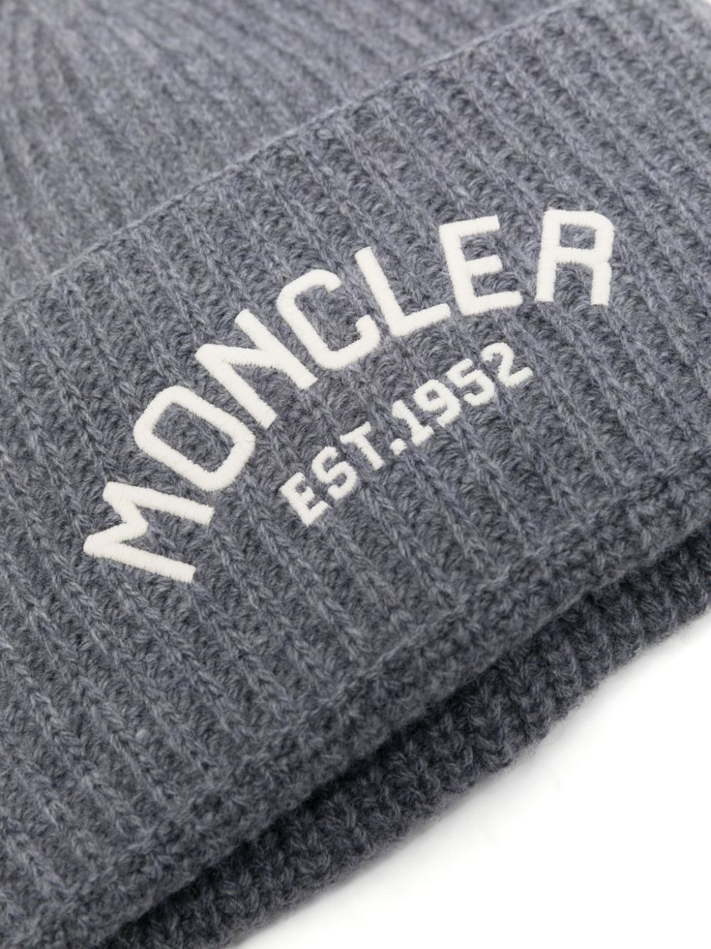 Moncler Enfant Muts met geborduurd logo - Grijs