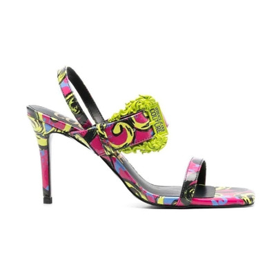 Multicolor Logo Couture Sandalen - Maat 38 Versace Jeans Couture , Multicolor , Dames