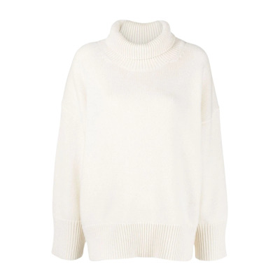 Off-White Cashmere Roll-Neck Coltrui Chloé , White , Dames