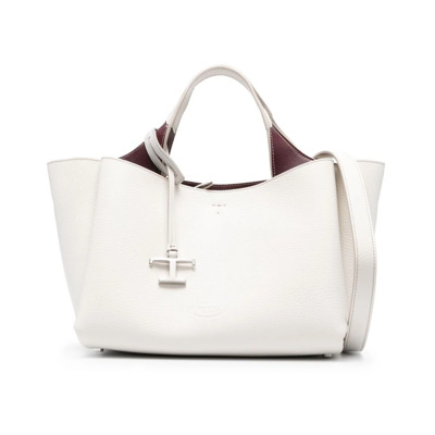 Off-White Korrelig Leren Handtas Tod's , White , Dames