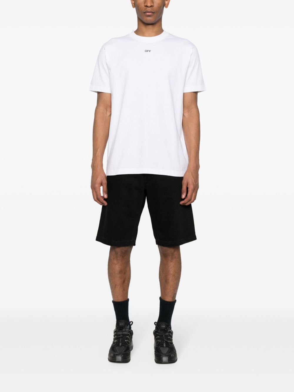 Off-White T-shirt met logoprint - Wit