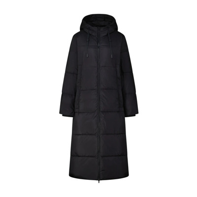 Oversized Gewatteerde Jas met Capuchon Closed , Black , Dames