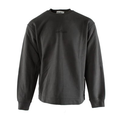 Oversized Grijze Katoenen Sweater Stone Island , Gray , Heren