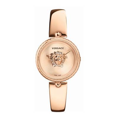 Palazzo Empire Roségoud Roestvrijstalen Horloge Versace , Pink , Dames